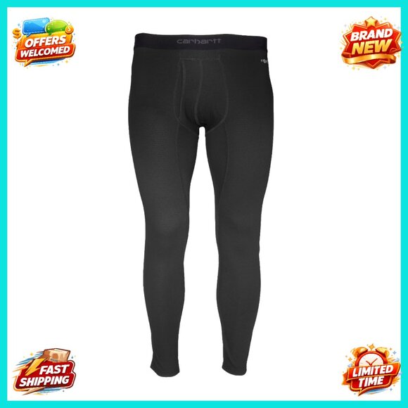 Midweight Thermal Base Layer Bottoms 100% Polyester Waffle Knit FastDry